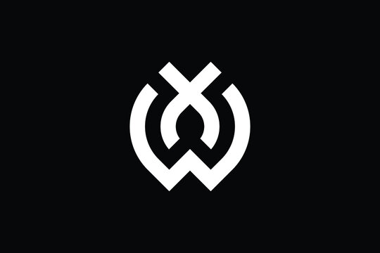 WX logo letter design on luxury background. XW logo monogram initials letter concept. WX icon logo design. XW elegant and Professional letter icon design on black background. W X XW WX