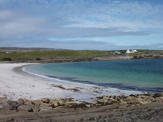 Azure shades of the summer sea, Innis More, off the western coast of Ireland.