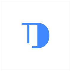 letter D logo design vector