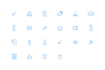 set of vector cleaning icons
