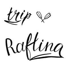 Fototapeta premium trip rafting logo sticker travel vector