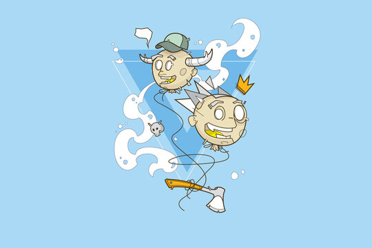 vector illustration doodle characters
