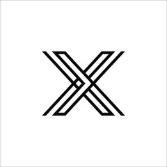 letter X logo design vector