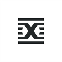 letter X logo design vector