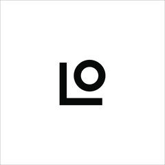 letter L O logo design vector