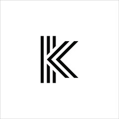 letter K logo design vector
