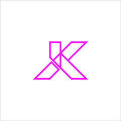 letter K logo design vector