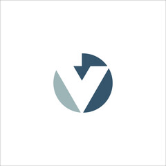 letter V logo design vector