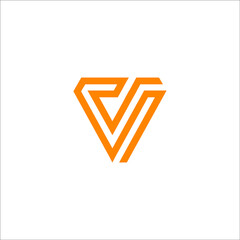 letter V logo design vector