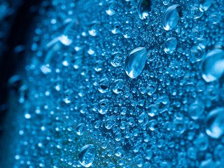 water droplets on glass