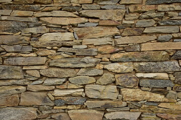 A stone wall in a village in Thrace Greece