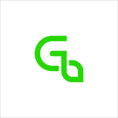 letter G with leaf logo design vector