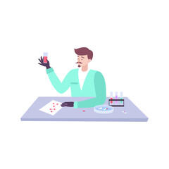 Laboratory Worker Illustration