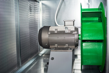 air handling unit internal exterior motor Exhaust plenum fan