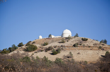 View of Lick Observatory, 120 inch telescope in California.