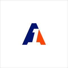 letter A1 logo design vector - obrazy, fototapety, plakaty