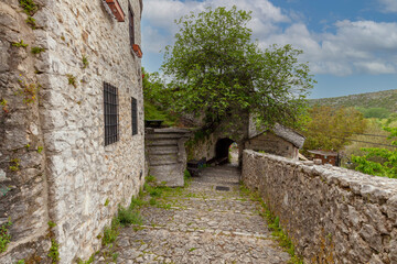 Fototapeta na wymiar Pocitelj is historic town and an open city-museum in Bosnia and Herzegovina