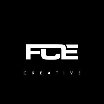 FCE Letter Initial Logo Design Template Vector Illustration