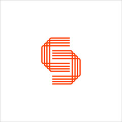 letter S logo design vector