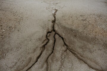 erosion marks on sandy soil