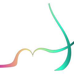 abstract illustration of colored bright lines and stripes of different shapes on a white background vector background