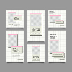 pastel retro fashion sale social media post template, suitable for sales or business promotion
