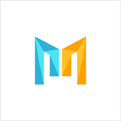 m logo design vector sign