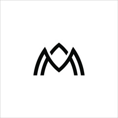 m logo design vector sign