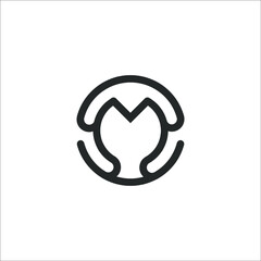 m logo design vector sign