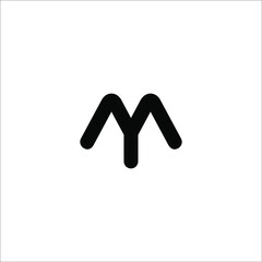 m logo design vector sign