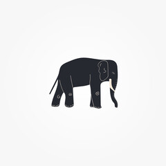 elephant logo isolated  vector background