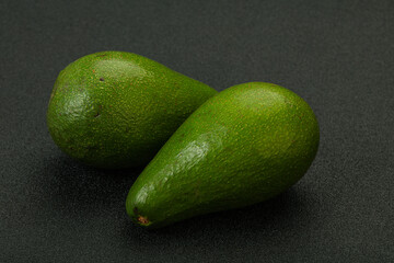 Two ripe exotic avocado vegetable