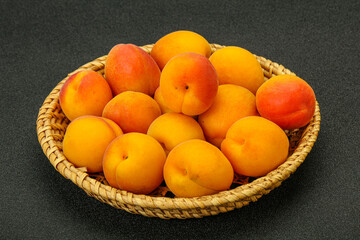 Fresh ripe sweet few apricots