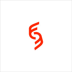 letter FS logo design vector