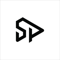 letter PS logo design vector