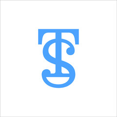 letter TS logo design vector