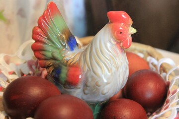 a mandatory attribute of Easter is colored eggs