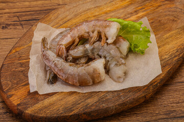 Raw tiger prawn for cooking