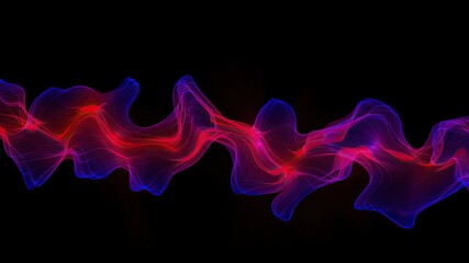 Abstract Digital Wave And Smoke Flow
