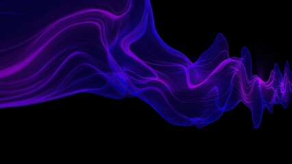 Abstract Digital Wave And Smoke Flow