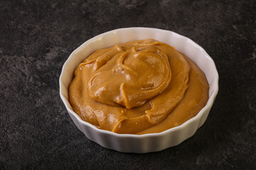 Peanut butter in the bowl