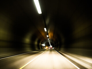 Driving through the longest tunnel in Europe