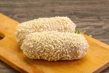 Raw chicken cutlet for roast
