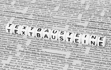 Obraz premium Textbausteine