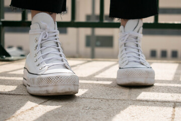 dirty white sneakers