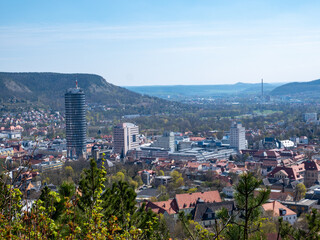 Panoramablick über Jena in Ostdeutschland