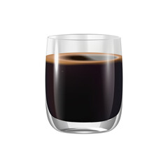 Black Coffee Realistic Composition