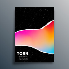 Torn paper rip design for poster, flyer, brochure cover, typography, or other printing products. Vector illustration