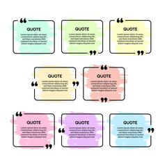 Set of quote box frames