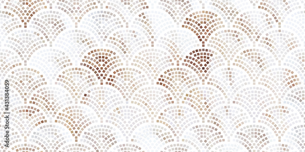 Poster pattern with texture of scales and squares.